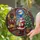 Christmas Art Lovers' Detailed Tiffany Stained Glass Jolly Santa Fireplace Christmas Tree Moonlight Sleigh Scene Jewel Tones Stained Glass Suncatcher - AfnuWDyLVI