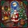 Christmas Art Lovers' Detailed Tiffany Stained Glass Jolly Santa Fireplace Christmas Tree Moonlight Sleigh Scene Jewel Tones Stained Glass Suncatcher - 5