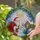 Holiday Enthusiasts' Detailed Tiffany Stained Glass Santa Child Radiant Star Holly Mosaic Stained Glass Suncatcher - dxKIkOu2dG
