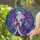 Holiday Art Collector Vibrant Stained Glass Santa Purple Angel Wing Teal Celestial Winter Floral Mosaic Stained Glass Suncatcher - 2