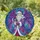 Holiday Art Collector Vibrant Stained Glass Santa Purple Angel Wing Teal Celestial Winter Floral Mosaic Stained Glass Suncatcher - 1