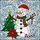 Holiday Celebrators' Vibrant Tiffany Stained Glass Snowman Christmas Tree Poinsettia Mosaic Stained Glass Suncatcher - 5