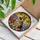 German Shepherd Lovers' Tiffany Stained Glass Dog Art: Poppies, Lupines, Butterflies, Sunset Sky Stained Glass Suncatcher - 3