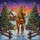 Holiday Horse Lovers' Vibrant Stained Glass Golden Horse Christmas Wreath Snowy Cabin Jewel Tone Mosaic Stained Glass Suncatcher - 5