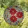Festive Art Lovers' Jewel Tone Red Poinsettia Tiffany Stained Glass Gold Leaf Mosaic Stained Glass Suncatcher - HWIW1fZcks