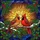 Art Lovers' Tiffany Style Red Cardinal Birds Winter Forest Mosaic Jewel Tone Pattern Stained Glass Suncatcher - 5