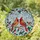 Nature Lovers' Tiffany Stained Glass Northern Cardinals Winter Jewel-Toned Mosaic Stained Glass Suncatcher - pXojrx2yvv
