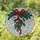 Holiday Style Enthusiasts' Glowing Tiffany Glass Red Bow Holly Berry Emerald Green Stained Glass Mosaic Stained Glass Suncatcher - 1