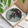 Holiday Style Enthusiasts' Glowing Tiffany Glass Red Bow Holly Berry Emerald Green Stained Glass Mosaic Stained Glass Suncatcher - 3