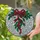 Holiday Style Enthusiasts' Glowing Tiffany Glass Red Bow Holly Berry Emerald Green Stained Glass Mosaic Stained Glass Suncatcher - 2