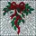 Holiday Style Enthusiasts' Glowing Tiffany Glass Red Bow Holly Berry Emerald Green Stained Glass Mosaic Stained Glass Suncatcher - 5