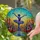 Ballet & Fantasy Art Lovers' Intricate Tiffany Stained Glass Castle Ballerina Jewel Tone Mosaic Stained Glass Suncatcher - 2