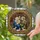Traditional Art Lovers' Stained Glass Holy Family Tiffany Jewel Tones Ornate Floral Nativity Scene Deep Blue Gold Stained Glass Suncatcher - 2
