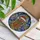 Holiday Enthusiasts' Cheerful Gingerbread Stained Glass Mosaic, Festive Winter Snowflakes, Red Green Blue Amber Tones Stained Glass Suncatcher - 3