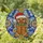 Holiday Enthusiasts' Cheerful Gingerbread Stained Glass Mosaic, Festive Winter Snowflakes, Red Green Blue Amber Tones Stained Glass Suncatcher - 1