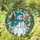 Festive Holiday Enthusiasts' Glowing Stained Glass Snowman Evergreen Jewel Tone Mosaic Design Stained Glass Suncatcher - 1