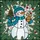 Festive Holiday Enthusiasts' Glowing Stained Glass Snowman Evergreen Jewel Tone Mosaic Design Stained Glass Suncatcher - 5