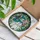 Festive Holiday Enthusiasts' Glowing Stained Glass Snowman Evergreen Jewel Tone Mosaic Design Stained Glass Suncatcher - 3