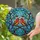 Art Enthusiasts' Tiffany Style Stained Glass Birds Red Orange Blue Green Berries Edge-to-Edge Mosaic Stained Glass Suncatcher - 2