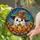 Autumn Enthusiasts' Whimsical Stained Glass Chibi Ghost Witch Hat Jack-o'-Lantern Fall Jewel Tones Stained Glass Suncatcher - 2
