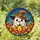 Autumn Enthusiasts' Whimsical Stained Glass Chibi Ghost Witch Hat Jack-o'-Lantern Fall Jewel Tones Stained Glass Suncatcher - 1
