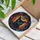 Cat Lovers' Tiffany Stained Glass Black Cat Piercing Golden Eyes Jewel Tone Mosaic Energy Pattern Stained Glass Suncatcher - 3