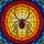 Fantasy Art Enthusiasts' Intricate Stained Glass Black Spider Web Jewel Tone Geometric Mosaic Design Stained Glass Suncatcher - 5