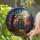 Spooky Season Fan's Jewel Tone Gothic Haunted Mansion Stained Glass Forest Mosaic Stained Glass Suncatcher - YwFLhgMrGF