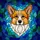 Corgi Lovers' Intricate Stained Glass Corgi Portrait Blue Teal Green Jewel Tone Mosaic Stained Glass Suncatcher - 5