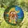 Family Art Lovers' Vibrant Stained Glass Family Embrace Intricate Mosaic Blue Green Orange Yellow Stained Glass Suncatcher - 1