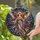 Art Lovers' Stained Glass Angel Cosmic Nebula Tiffany Style Golden Blue Red Teal Stained Glass Suncatcher - 2