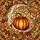 Autumn Lovers' Tiffany Stained Glass Luminous Pumpkin Iridescent Crescent Moon Amber Floral Mosaic Stained Glass Suncatcher - 5