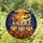 Puppy Lovers' Halloween Tiffany Stained Glass Puppies Jack-o'-Lanterns Witch Hat Autumn Bats Vibrant Mosaic Night Sky Jewel Tones Stained Glass Suncatcher - 1