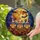 Puppy Lovers' Halloween Tiffany Stained Glass Puppies Jack-o'-Lanterns Witch Hat Autumn Bats Vibrant Mosaic Night Sky Jewel Tones Stained Glass Suncatcher - 2