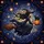 Witchcore Enthusiasts' Tiffany Style Stained Glass Young Witch Broom Cat Jack-o'-lantern Celestial Jewel Tone Mosaic Stained Glass Suncatcher - 5