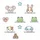 Whimsical Kawaii Animals Peeking Pastel Pattern Quilt Bedding Set - 5