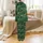 Women's Leopard Animal Print Relaxed Style - Teal Green Jungle Saffron Hibiscus Tropical Satin Pajamas Set - 3