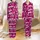 Women's Hot Pink Grunge Cowgirl Sleep Set: Short Sleeve Top, Leopard Hats & Bull Skulls Satin Pajamas Set - 1