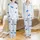 Women's Whimsical Blue Western Horse, Boot, Cactus Pattern Short Sleeve Shorts Pajamas Set Satin Pajamas Set - 1