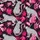 Women's Playful Leopard Jungle Print Sleep Set with Shorts & Top: Black, White & Magenta Design Satin Pajamas Set - 2