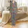 Women's Cozy Highland Coo Pop-Art Repeating Pattern Brushed Polyester Sleep Pants Satin Pajamas Set - 2