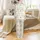 Women's Lounge Sleep Bottoms: Whimsical Western Christmas Print - Pastel Cowboy Hats & Disco Balls Satin Pajamas Set - 3