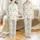 Women's Lounge Sleep Bottoms: Whimsical Western Christmas Print - Pastel Cowboy Hats & Disco Balls Satin Pajamas Set - 1