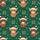 Highland Cow Lover's Holiday Sleepwear: Shaggy Santa Hat Cow & Festive Snowflake Print Satin Pajamas Set - 4
