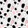 Women's Whimsical Cow Pajama Pants: Organic Black, Pastel Pink & White Blob Print Satin Pajamas Set - 4