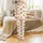 Highland Cow Christmas Pajamas: Fluffy Calves & Multicolored Lights All-Over Print Set Satin Pajamas Set - 2