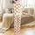 Highland Cow Christmas Pajamas: Fluffy Calves & Multicolored Lights All-Over Print Set Satin Pajamas Set - 3