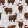 Coquette Highland Cow Christmas Design: Western Santa Hat & Snowflake Digital Art File Satin Pajamas Set - 4