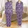 Family Matching Cat Lovers: Whimsical Deep Purple Cartoon Cat Pattern with Stars & Paws Cozy Pajama Set Satin Pajamas Set - 1