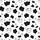 Women's Playful Black & White Cow Print, Daisy & Cartoon Cow Face All-Over Lounge Sleepwear Satin Pajamas Set - 4